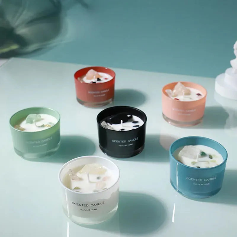 Crystal Glass Candle Handmade Aromatherapy - Bellarte Enchanté Crystal Glass Candle Handmade Aromatherapy